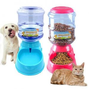 מזין חתולים אוטומטי לחיות מחמד כלב מתקן בקבוק מים נסיעות קערת כלים 3.5 ליטר
